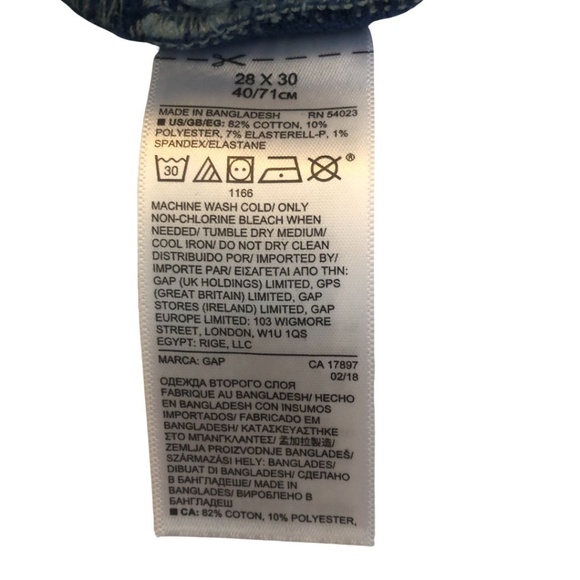 GAP FOR GOOD, GAP Denim, Blue Jeans  Slim Fit, Stretch, Mid Rise, Sz 28x30, NWT - Picture 12 of 13